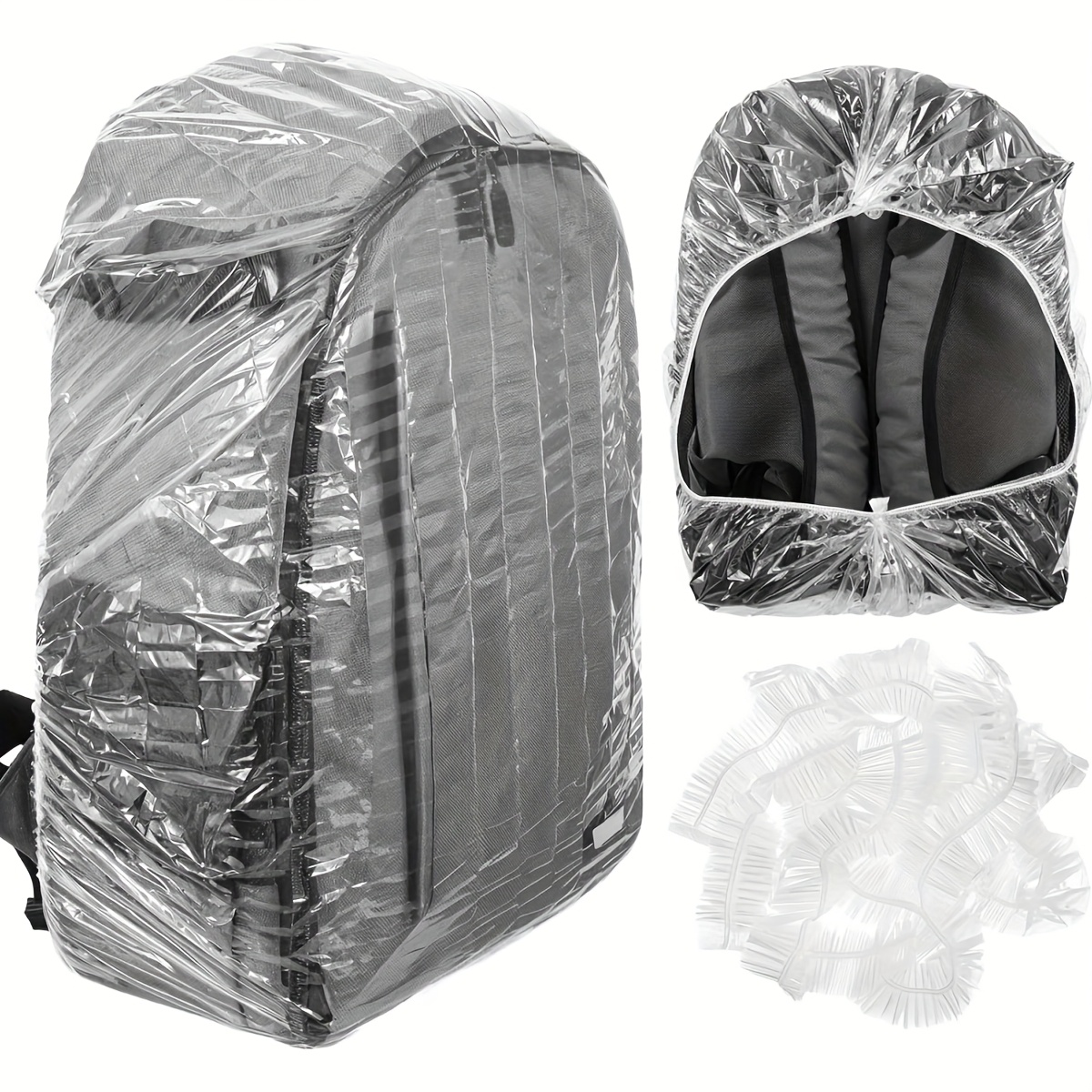 Rain Cover Backpack - 10 stuks elastische wegwerprugzak regenhoes schaalbare