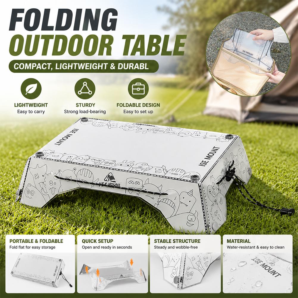 Foldable Backpack Small - Opvouwbare campingtafel Ultralichte PP mini-tray Kleine