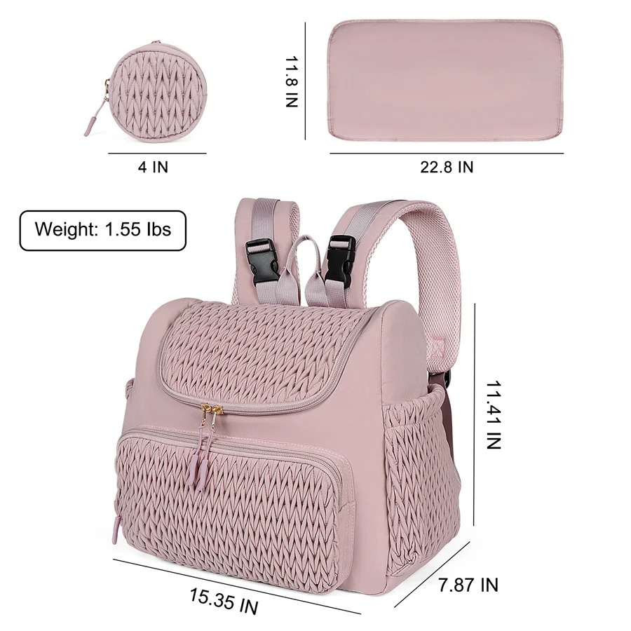 Ruime luiertas rugzak met brei - Backpack Diaper Bag recensie en prijs
