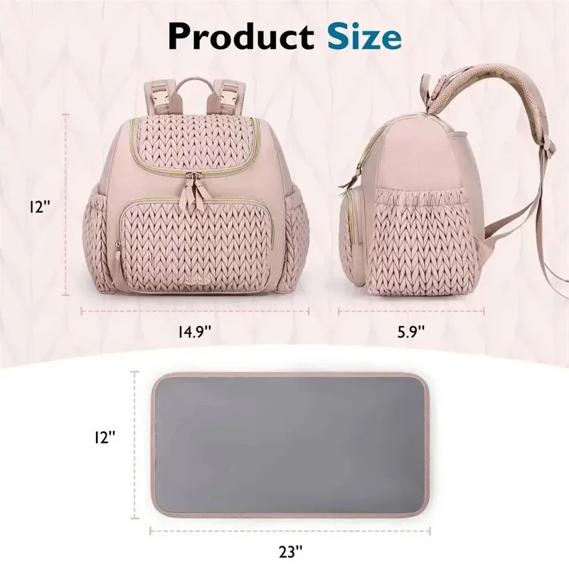 Ruime luiertas rugzak met brei - Backpack Diaper Bag recensie en prijs