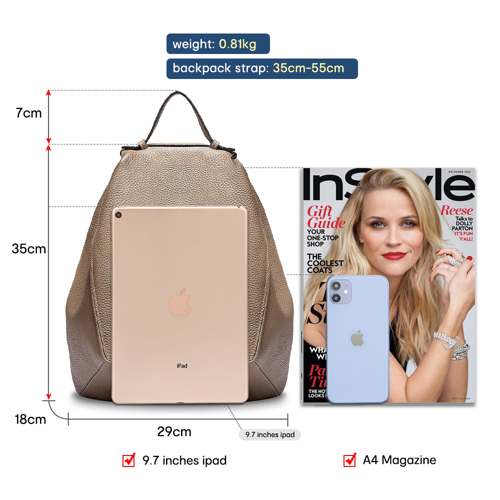 Zency Vrouwen 100% Echt Leer A - Travel Backpack Anti Theft recensie en prijs