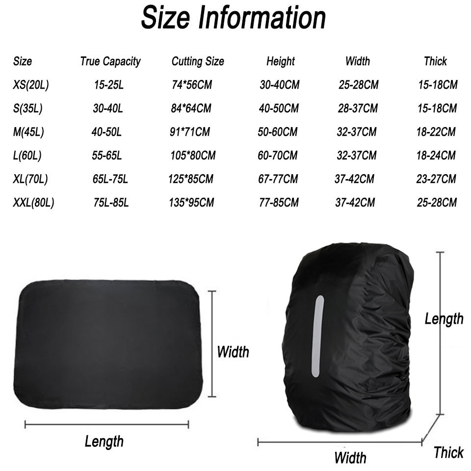 KoKossi 1 stks 25-80L rugzak r - Rain Cover Backpack recensie en prijs